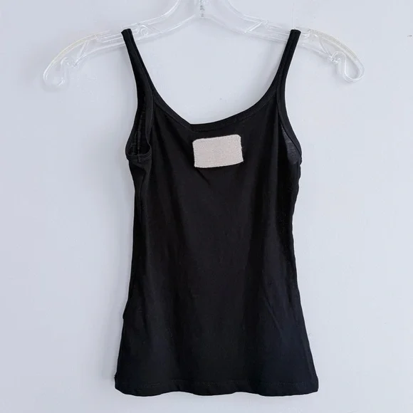 NWT AYA MUSE Scoop Tank Top Black XS Minimalist Semi Sheer Revolve - Picture 7 of 14